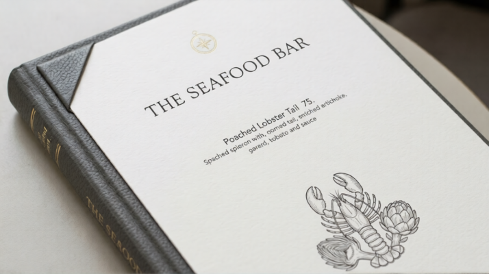 Which font right for menu cover design its a visual